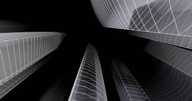 soyut mimari duvar kağıdı tasarımı, dijital konsept arkaplan