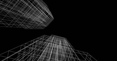 soyut mimari duvar kağıdı tasarımı, dijital konsept arkaplan