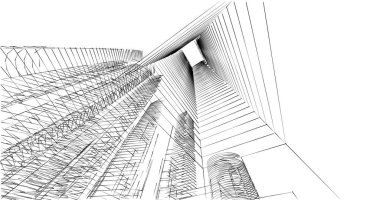 soyut mimari duvar kağıdı tasarımı, dijital konsept arkaplan