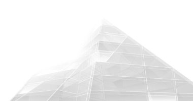 Mimari sanat konseptinde soyut çizgiler, minimum geometrik şekiller. 