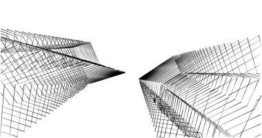 soyut mimari duvar kağıdı tasarımı, dijital konsept arkaplan