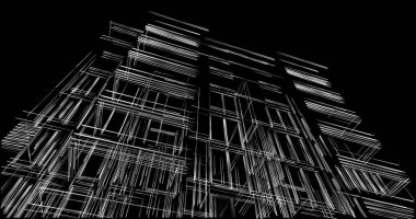 soyut mimari duvar kağıdı tasarımı, dijital konsept arkaplan