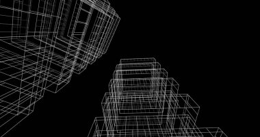 soyut mimari duvar kağıdı tasarımı, dijital konsept arkaplan