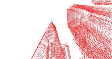 soyut mimari duvar kağıdı tasarımı, dijital konsept arkaplan