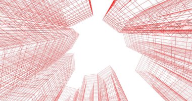 soyut mimari duvar kağıdı tasarımı, dijital konsept arkaplan