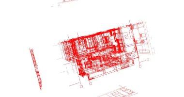 soyut mimari duvar kağıdı tasarımı, dijital konsept arkaplan