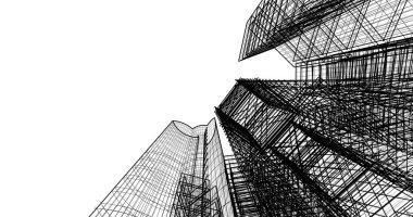 soyut mimari duvar kağıdı tasarımı, dijital konsept arkaplan