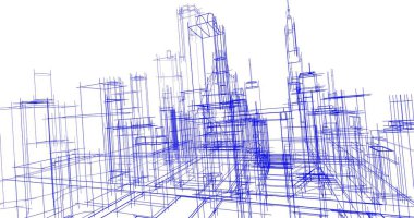 soyut mimari duvar kağıdı tasarımı, dijital konsept arkaplan