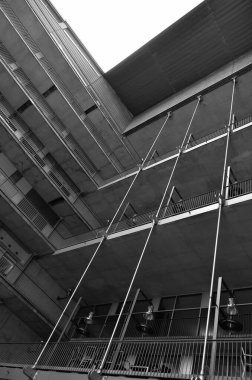 Mimari sanat konseptinde soyut çizgiler, minimum geometrik şekiller. 