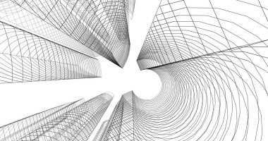 soyut mimari duvar kağıdı tasarımı, dijital konsept arkaplan