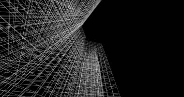 soyut mimari duvar kağıdı tasarımı, dijital konsept arkaplan