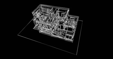 soyut mimari duvar kağıdı tasarımı, dijital konsept arkaplan