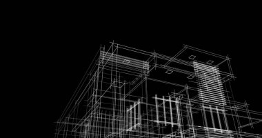 soyut mimari duvar kağıdı tasarımı, dijital konsept arkaplan