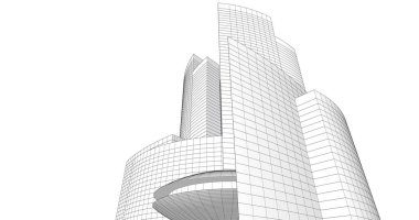 soyut mimari duvar kağıdı tasarımı, dijital konsept arkaplan