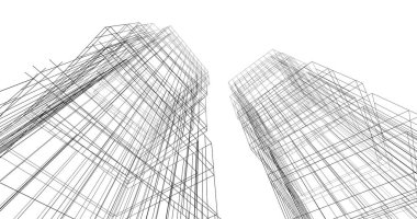 soyut mimari duvar kağıdı tasarımı, dijital konsept arkaplan