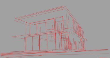 soyut mimari duvar kağıdı tasarımı, dijital konsept arkaplan