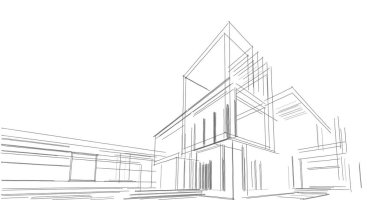 soyut mimari duvar kağıdı tasarımı, dijital konsept arkaplan