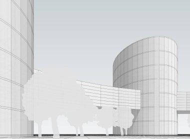 soyut mimari duvar kağıdı tasarımı, dijital konsept arkaplan