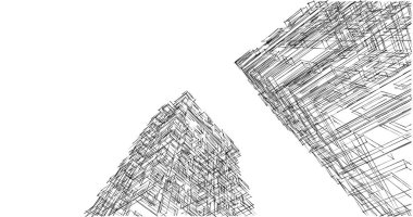 soyut mimari duvar kağıdı tasarımı, dijital konsept arkaplan