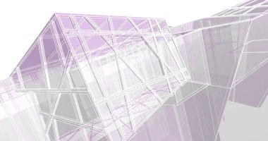 soyut mimari duvar kağıdı tasarımı, dijital konsept arkaplan