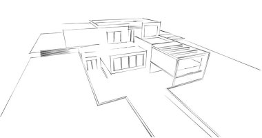 soyut mimari duvar kağıdı tasarımı, dijital konsept arkaplan