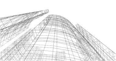 soyut mimari duvar kağıdı tasarımı, dijital konsept arkaplan