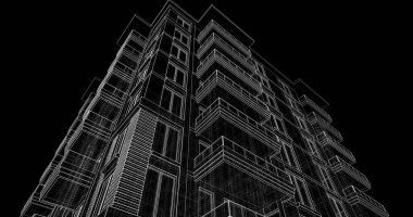 soyut mimari duvar kağıdı tasarımı, dijital konsept arkaplan