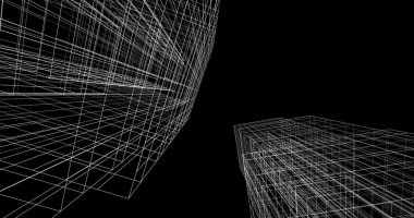soyut mimari duvar kağıdı tasarımı, dijital konsept arkaplan