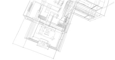 soyut mimari duvar kağıdı tasarımı, dijital konsept arkaplan