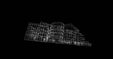 soyut mimari duvar kağıdı tasarımı, dijital konsept arkaplan