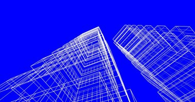 soyut mimari duvar kağıdı tasarımı, dijital konsept arkaplan