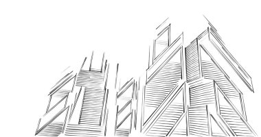 soyut mimari duvar kağıdı tasarımı, dijital konsept arkaplan