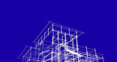 soyut mimari duvar kağıdı tasarımı, dijital konsept arkaplan