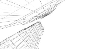 soyut mimari duvar kağıdı tasarımı, dijital konsept arkaplan