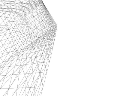 soyut mimari duvar kağıdı tasarımı, dijital konsept arkaplan