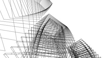soyut mimari duvar kağıdı tasarımı, dijital konsept arkaplan