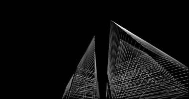 soyut mimari duvar kağıdı tasarımı, dijital konsept arkaplan