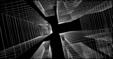 soyut mimari duvar kağıdı tasarımı, dijital konsept arkaplan