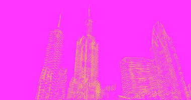 soyut mimari duvar kağıdı tasarımı, dijital konsept arkaplan