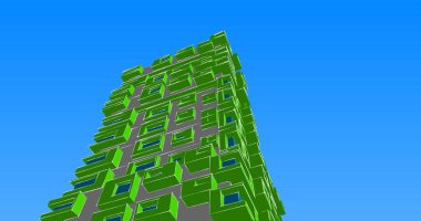 soyut mimari duvar kağıdı tasarımı, dijital konsept arkaplan