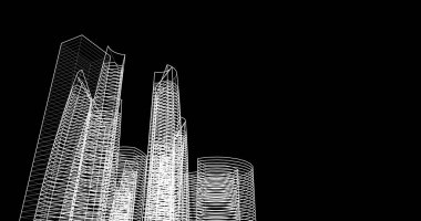 soyut mimari duvar kağıdı tasarımı, dijital konsept arkaplan