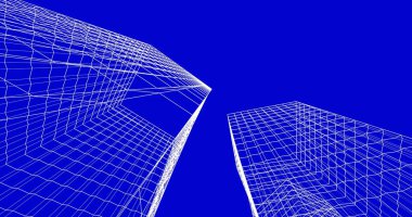 soyut mimari duvar kağıdı tasarımı, dijital konsept arkaplan