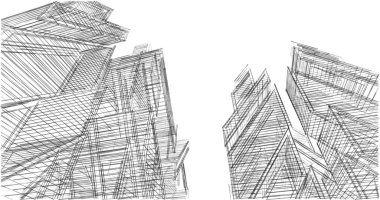 soyut mimari duvar kağıdı tasarımı, dijital konsept arkaplan