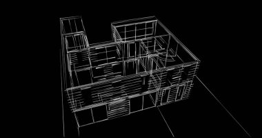 soyut mimari duvar kağıdı tasarımı, dijital konsept arkaplan