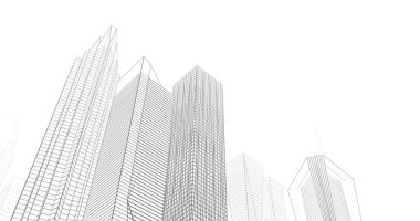 soyut mimari duvar kağıdı tasarımı, dijital konsept arkaplan