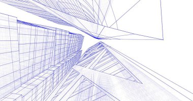 soyut mimari duvar kağıdı tasarımı, dijital konsept arkaplan