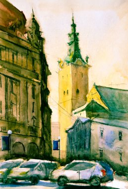 Mimari sanat konseptinde soyut çizgiler, minimum geometrik şekiller. 