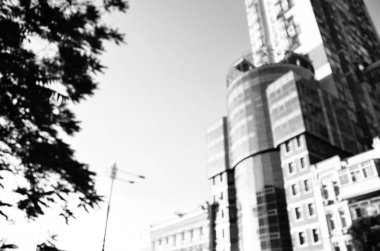 Bulanık şehir. Soyut arkaplan