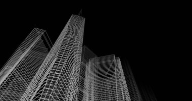 soyut mimari duvar kağıdı tasarımı, dijital konsept arkaplan