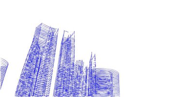 soyut mimari duvar kağıdı tasarımı, dijital konsept arkaplan